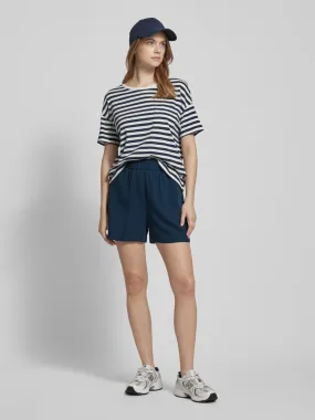 Marc O'Polo Denim Regular fit korte broek met elastische band in marineblauw